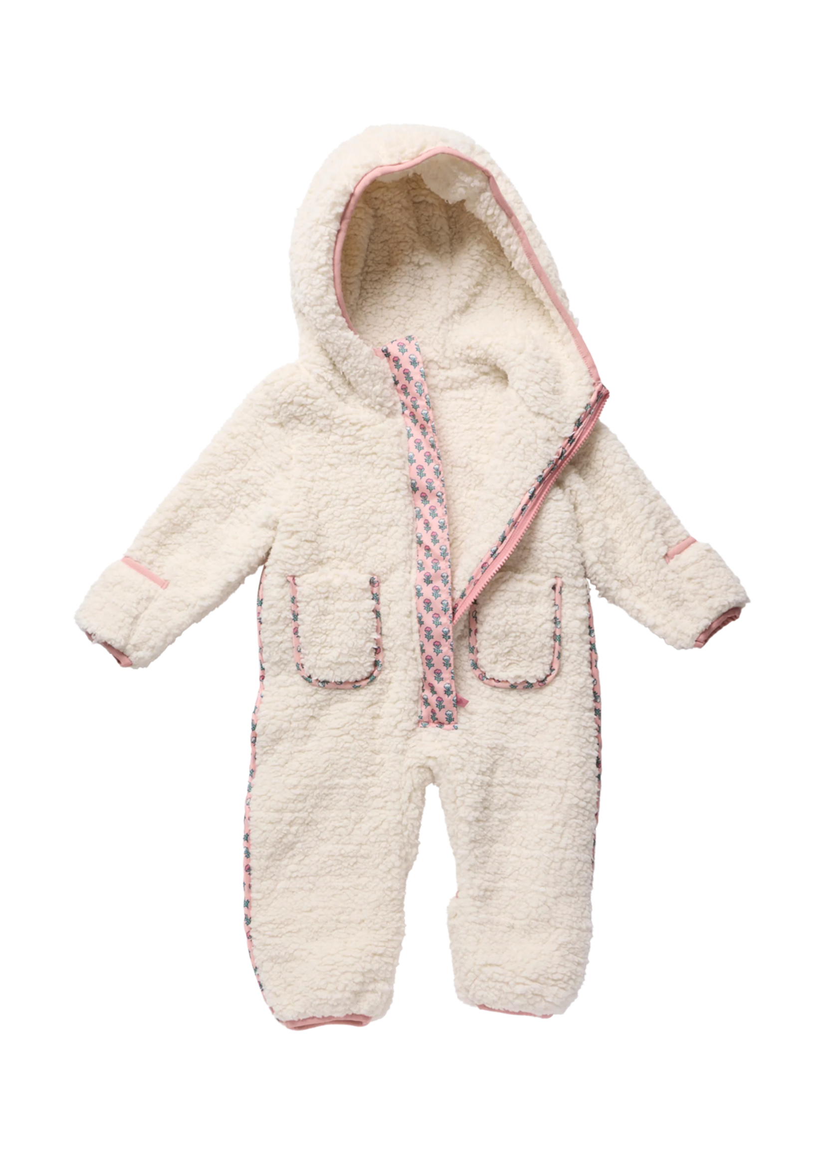 Pink Chicken Pramsuit - Cream