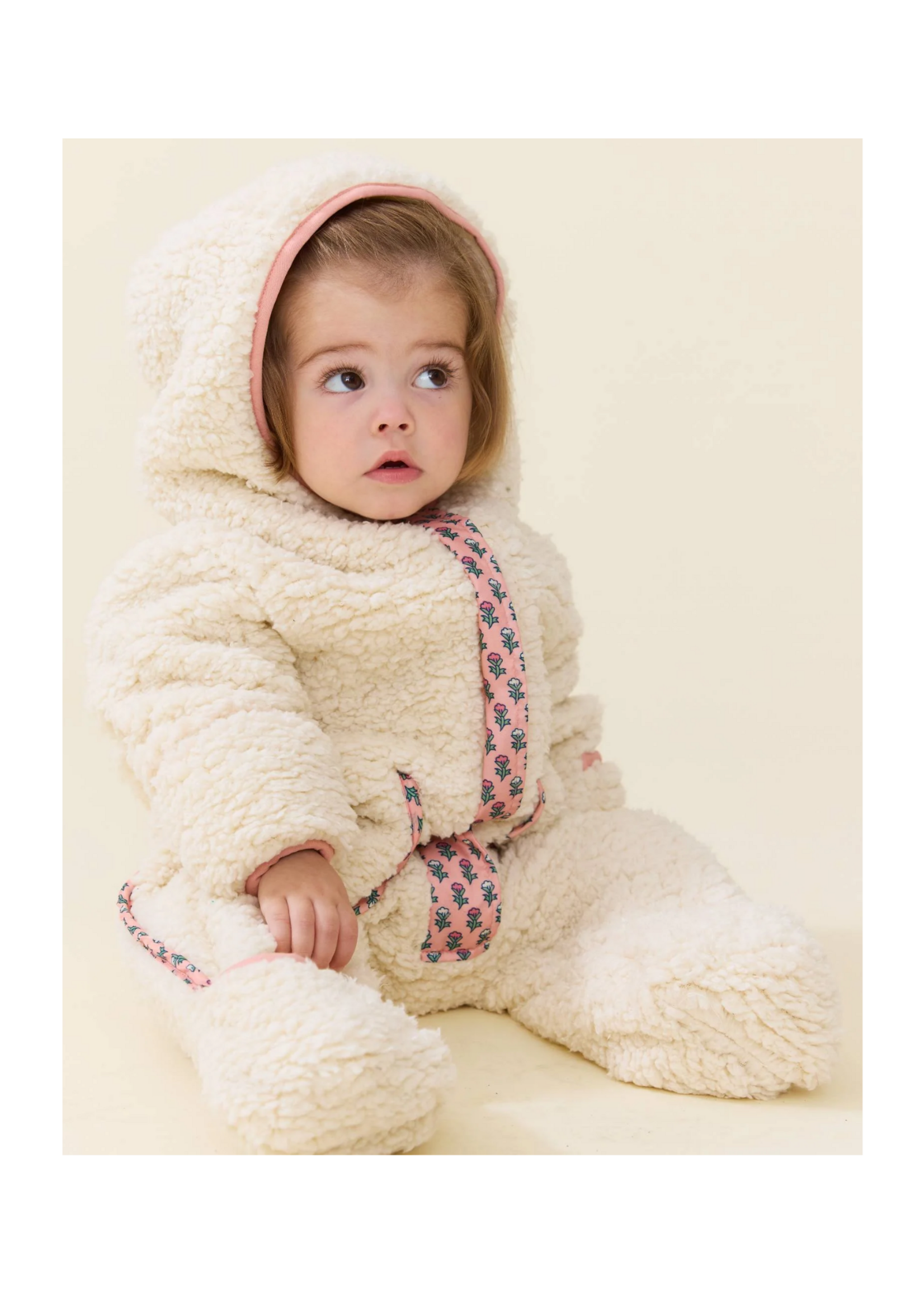 Pink Chicken Pramsuit - Cream