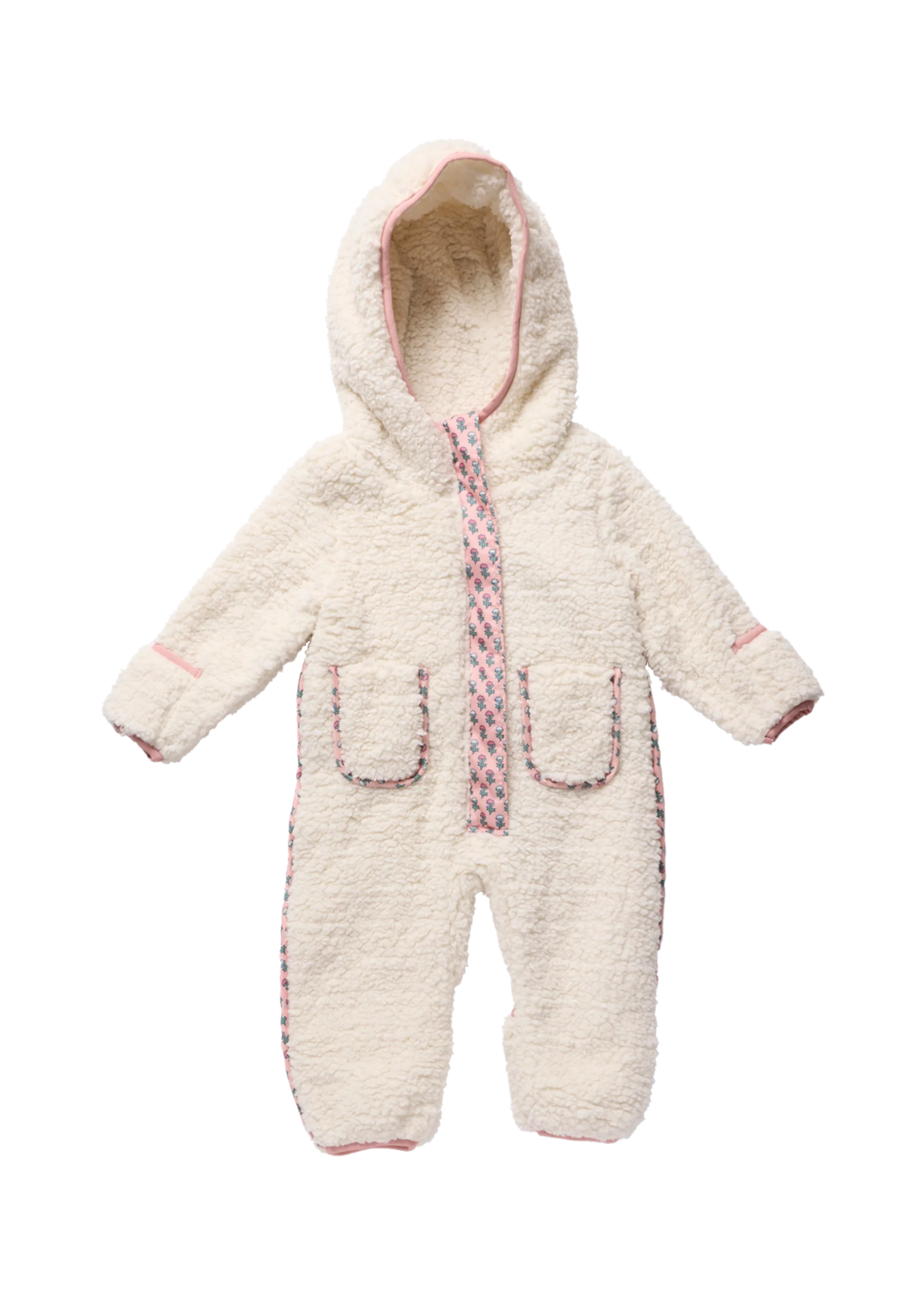 Pink Chicken Pramsuit - Cream