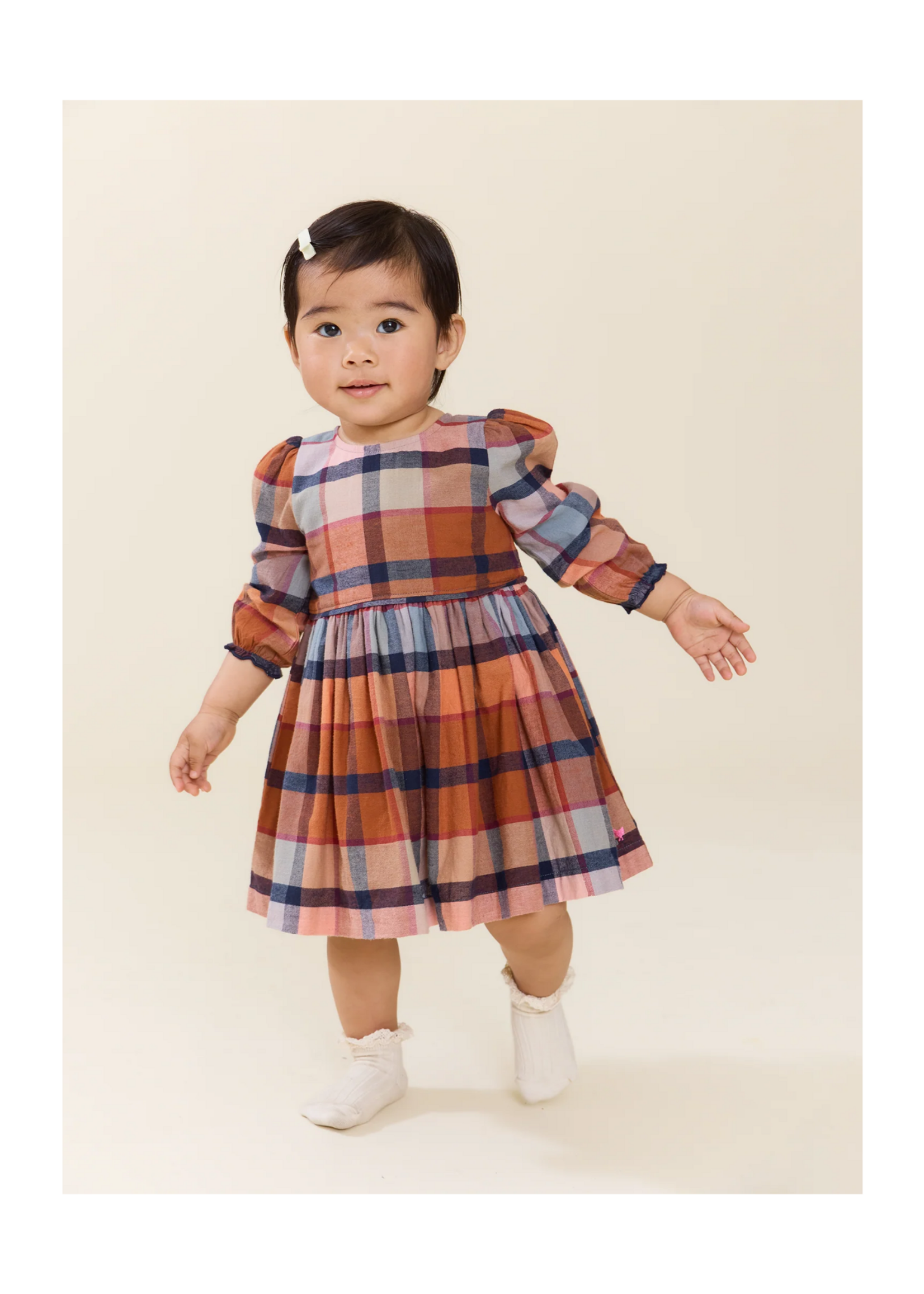 Pink Chicken Mae Dress Set - Hayride Plaid