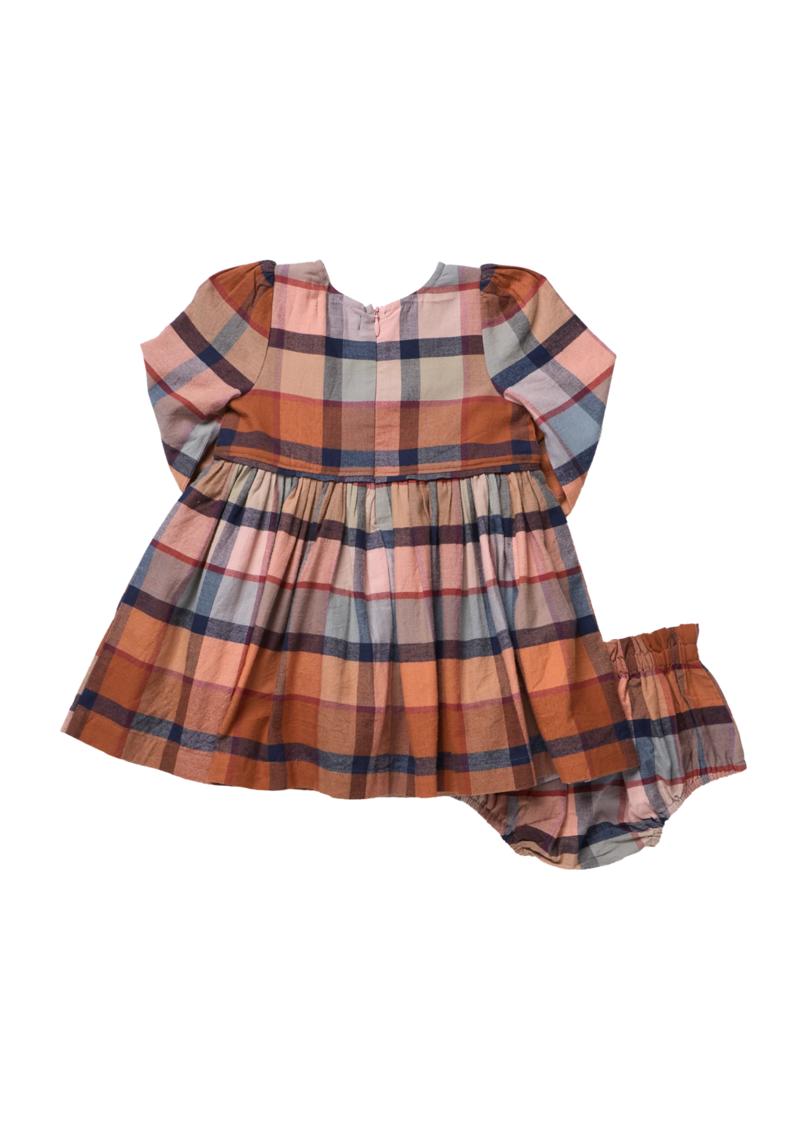 Pink Chicken Mae Dress Set - Hayride Plaid