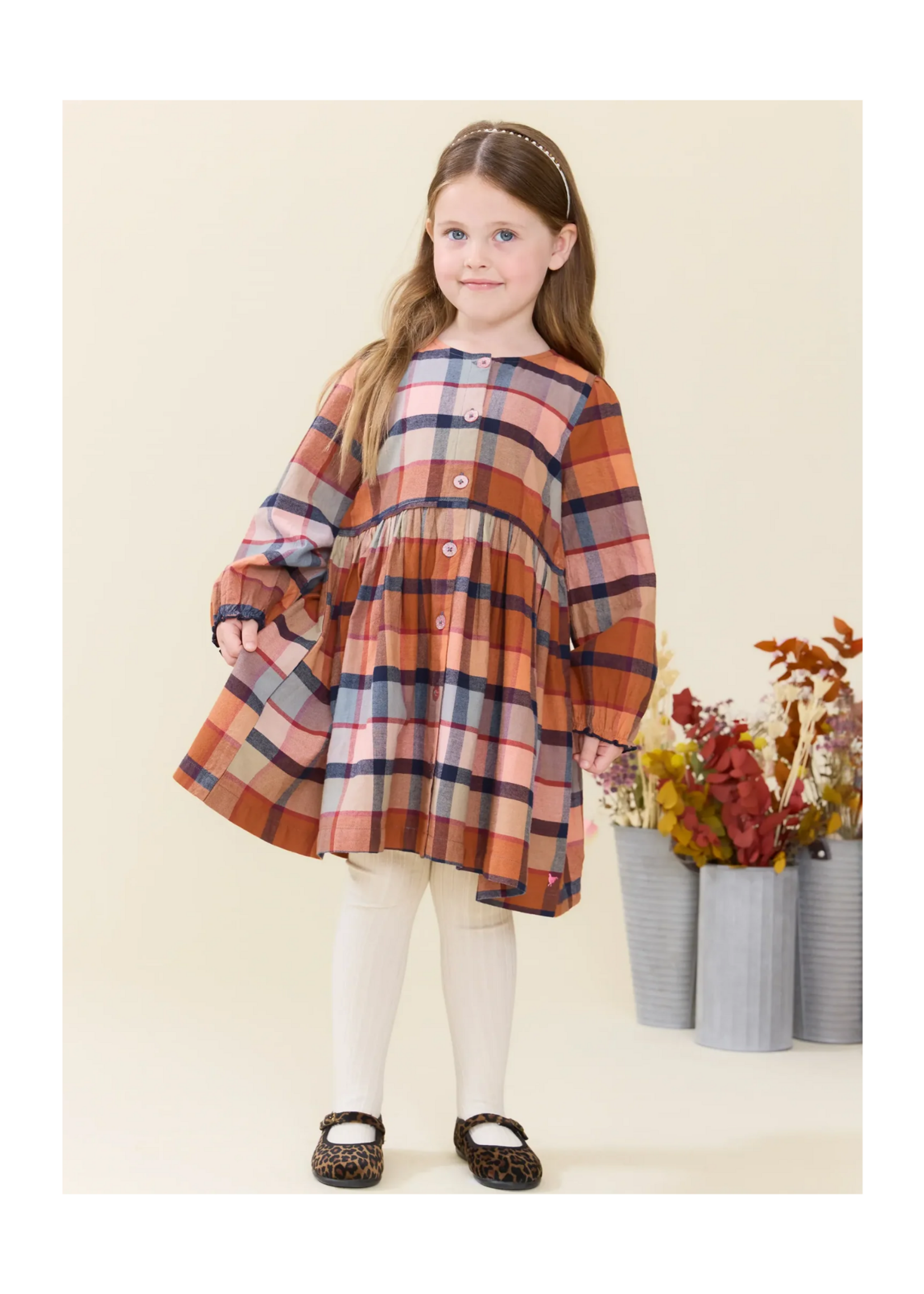 Pink Chicken Mae Dress - Hayride Plaid