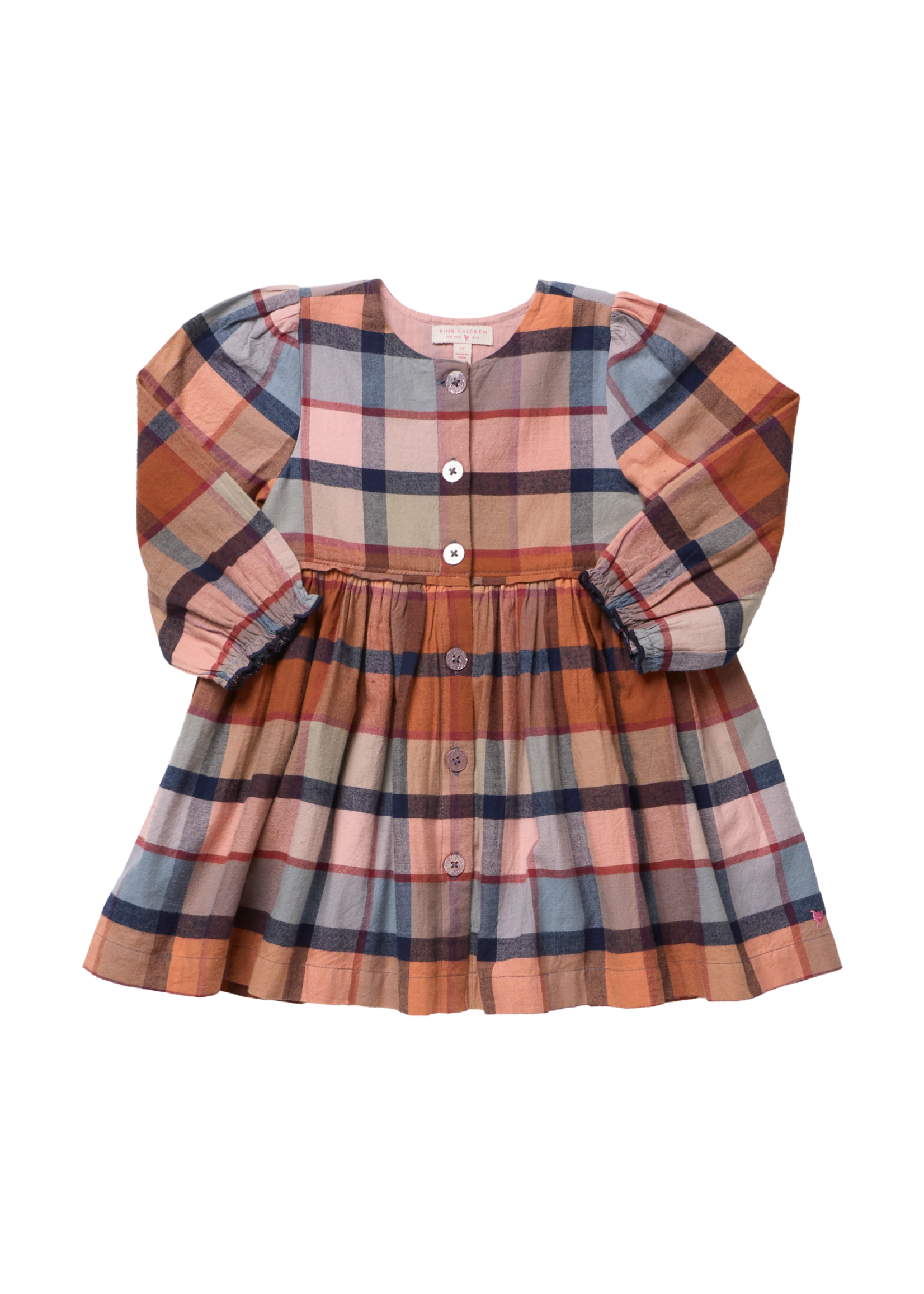 Pink Chicken Mae Dress - Hayride Plaid