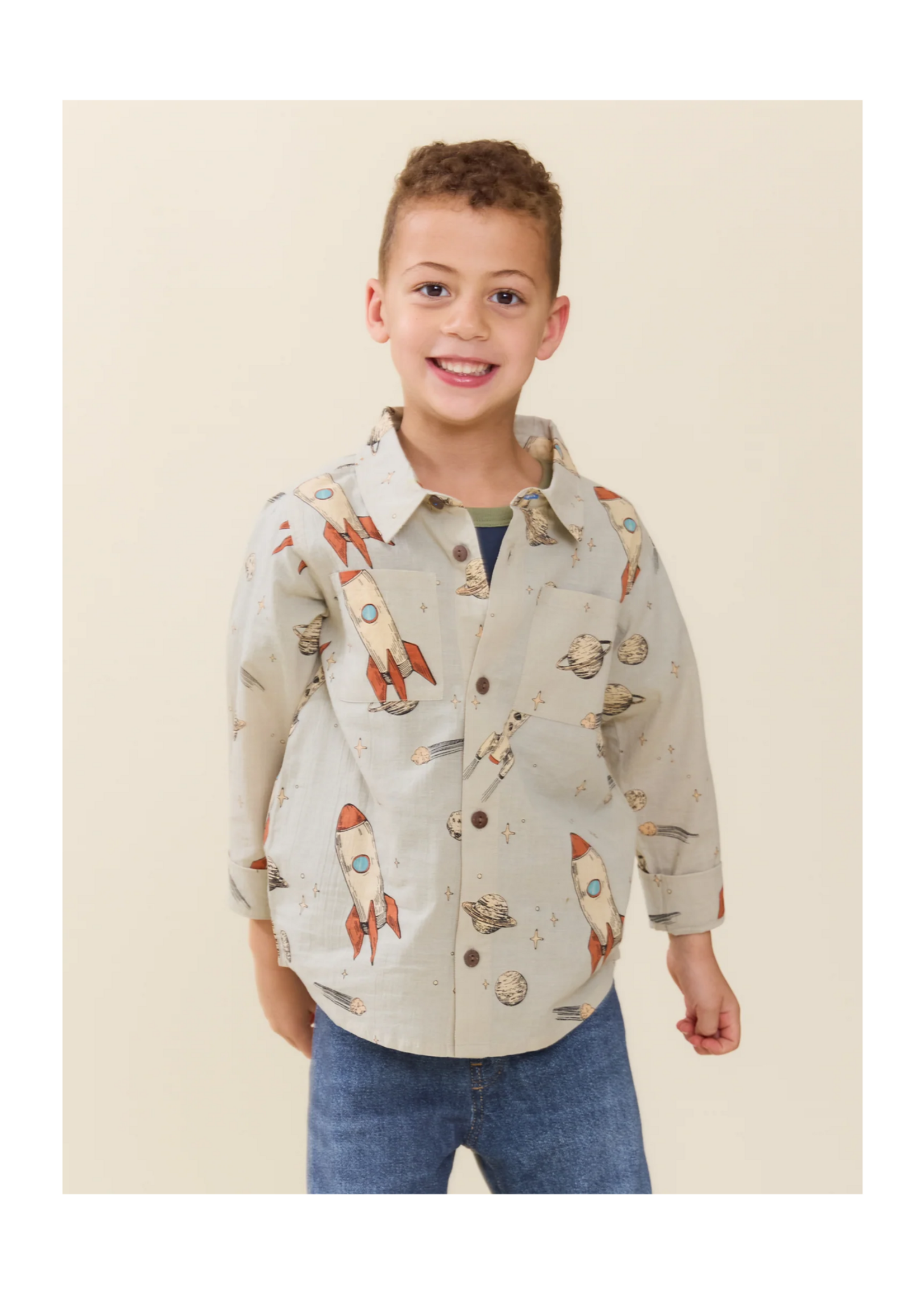 Pink Chicken Jack Shirt - Space Rocket