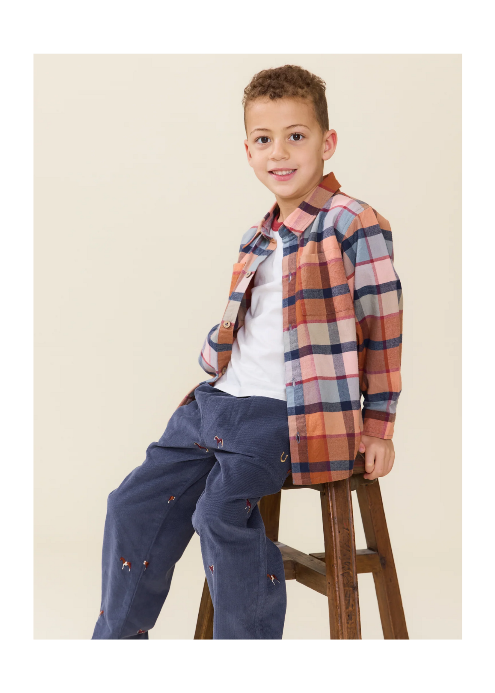 Pink Chicken Jack Shirt - Hayride Plaid