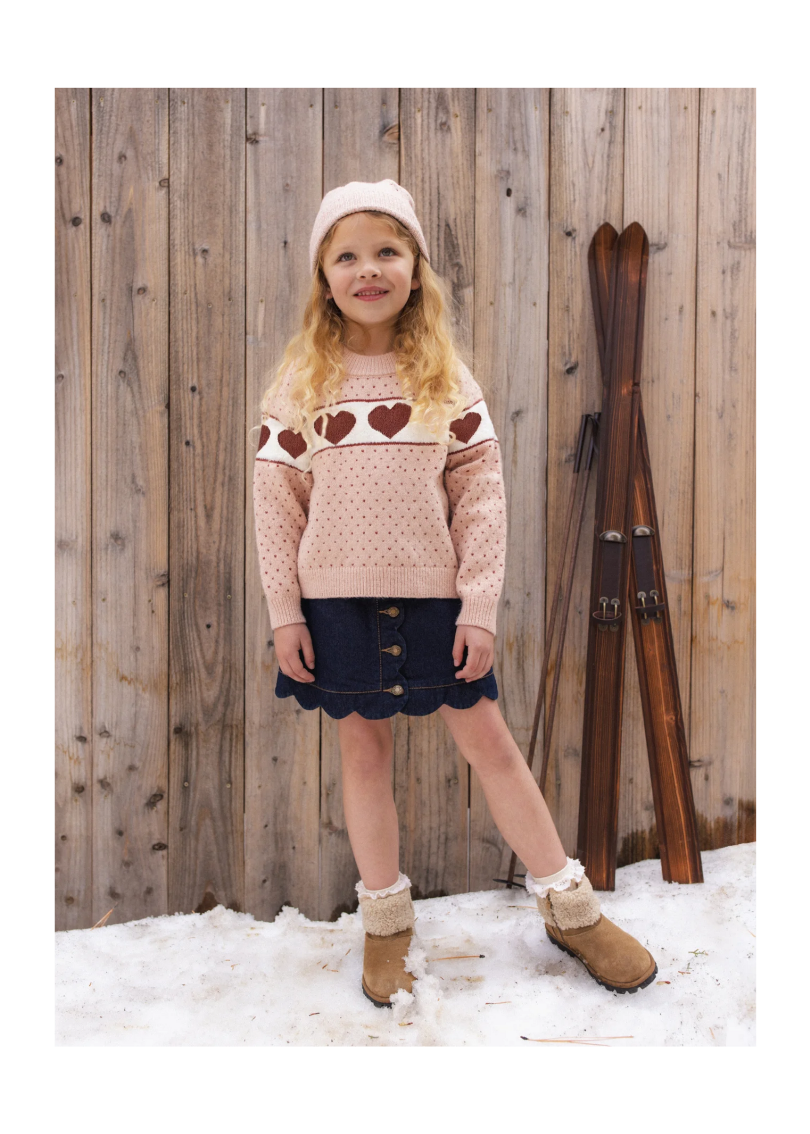 Rylee + Cru Scallop Mini Skirt