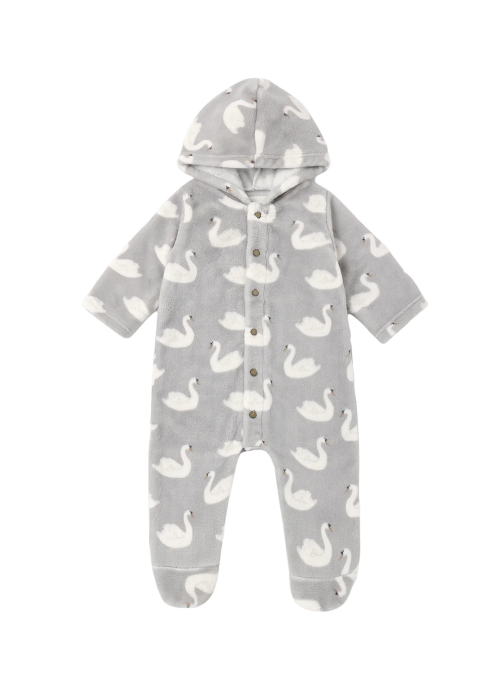 Rylee + Cru Fleece Jumpsuit - Swans