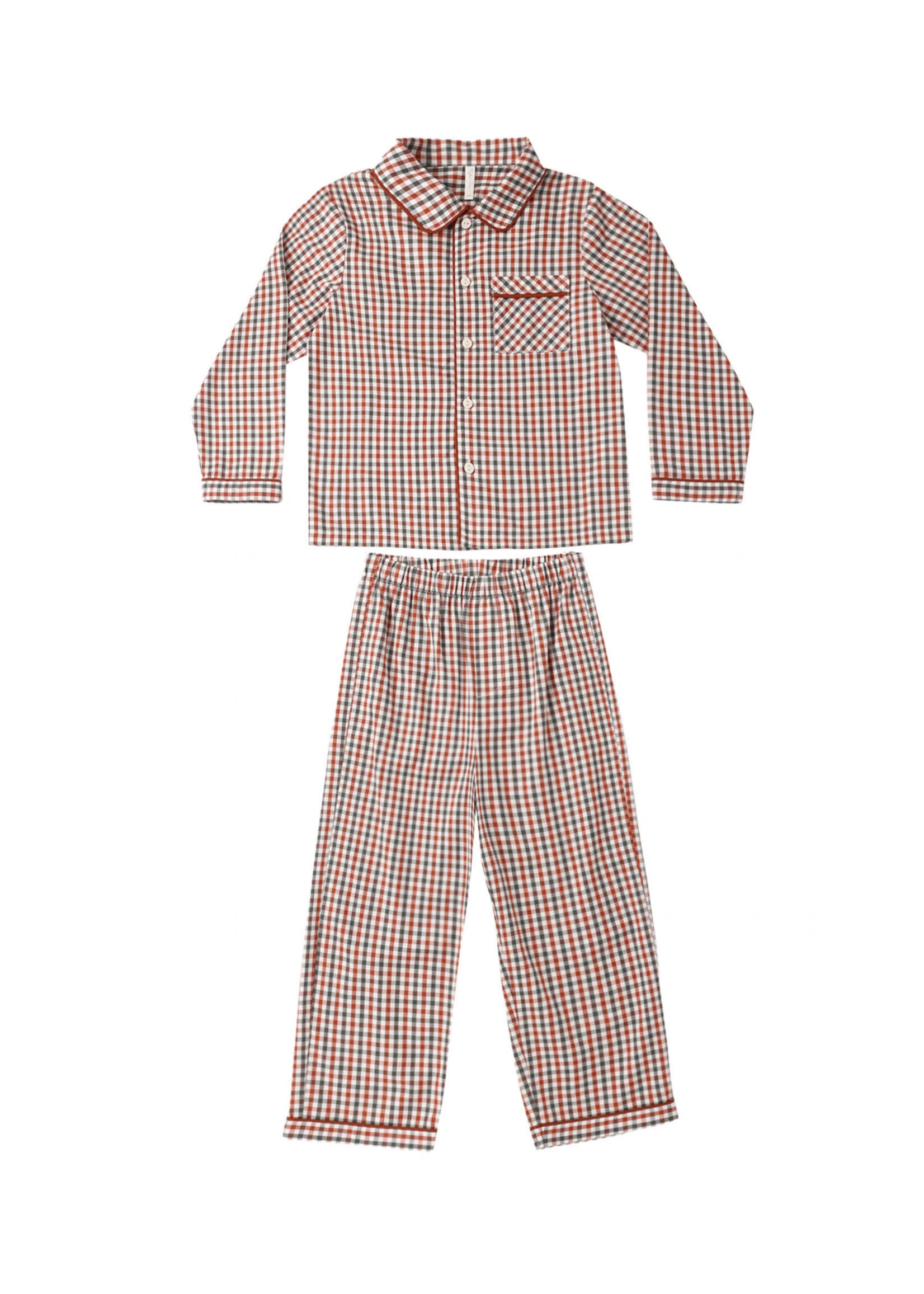 Rylee + Cru Long Sleeve Pajamas - Holiday Gingham