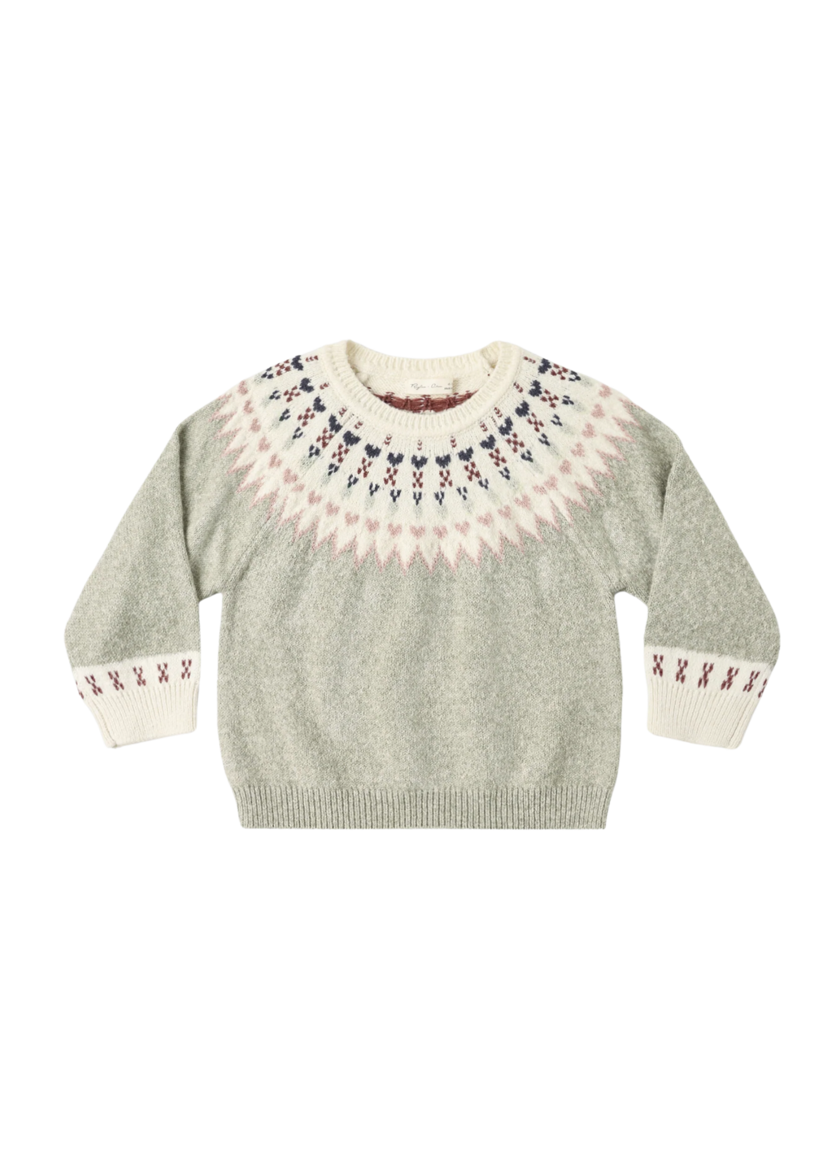Rylee + Cru Fair Isle Sweater - Sage