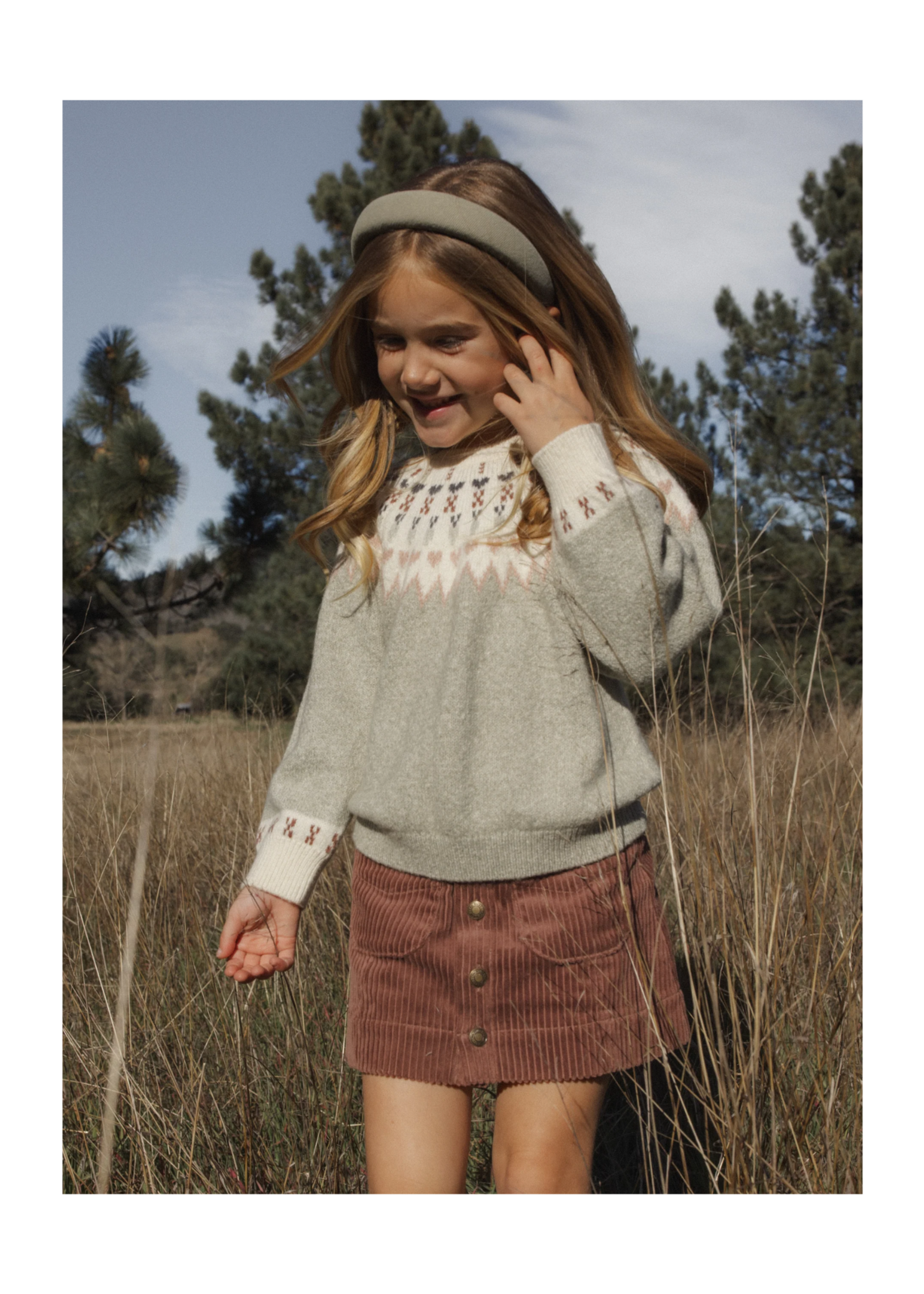 Rylee + Cru Fair Isle Sweater - Sage