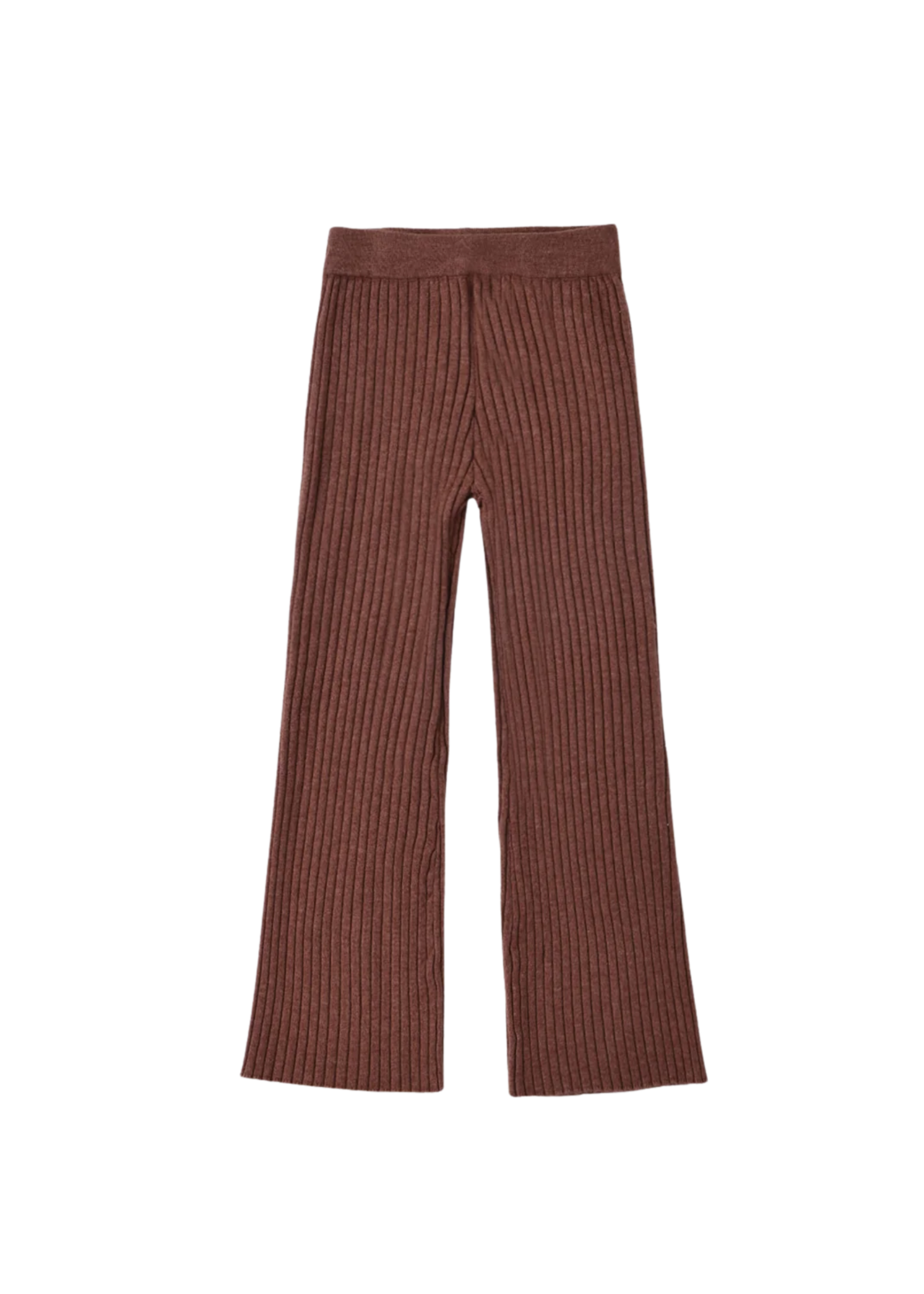 Rylee + Cru Flare Rib Knit Pant - Mulberry