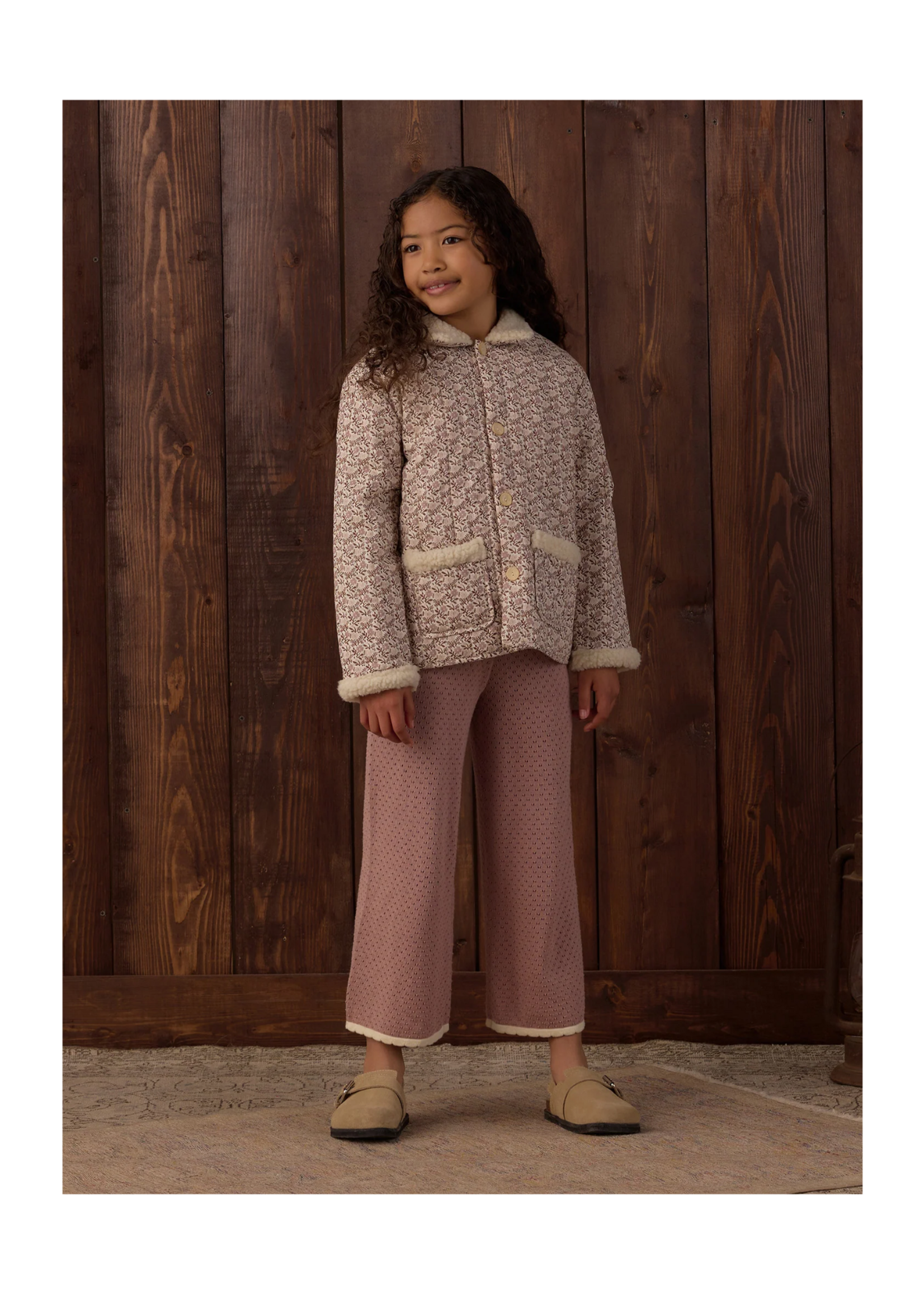 Rylee + Cru Quilted Collared Coat - Primrose
