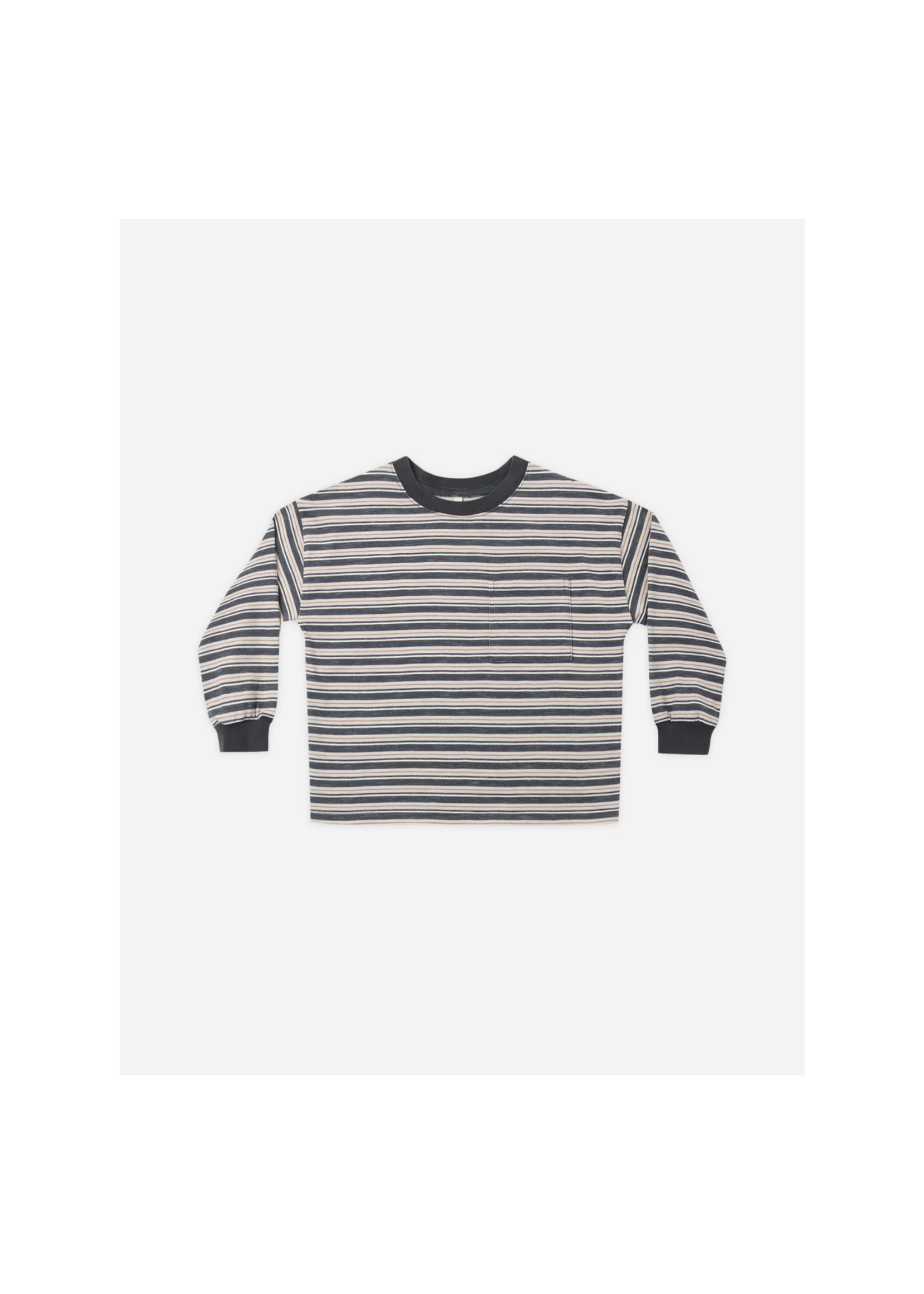 Rylee + Cru Relaxed Long Sleeve Tee - Blue Stripe