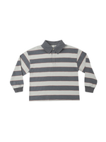 Rylee + Cru Rugby Polo - Sage Stripe