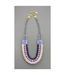 David Aubrey Triple Strand Stone Necklace