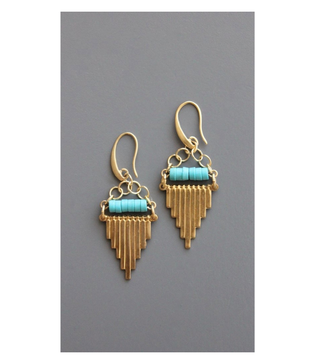 Geometric Brass Earrings