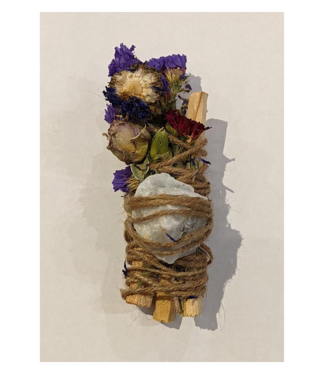 Moonstone Smudge Stick with Lavender and Palo Santo Wood