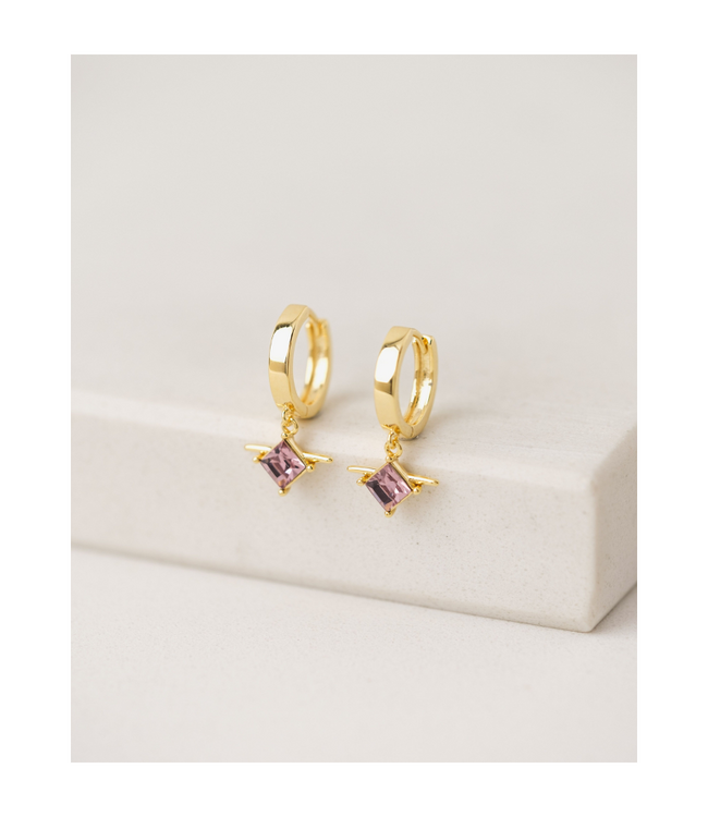 Asta Drop Hoop Earrings