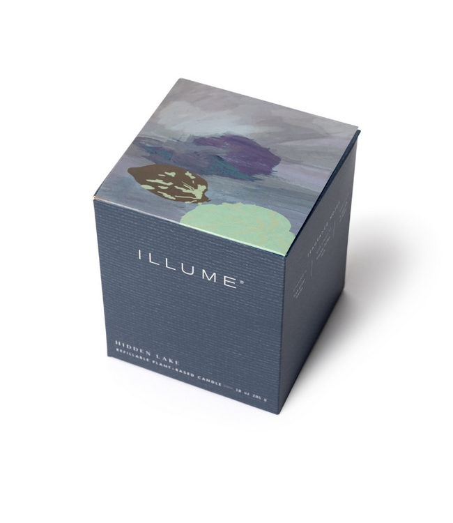 Illume Hidden Lake Refillable Boxed Glass Candle