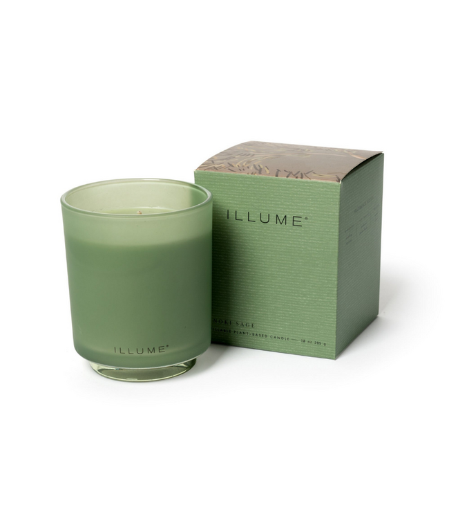 Illume Hinoki Sage Refillable Boxed Glass Candle