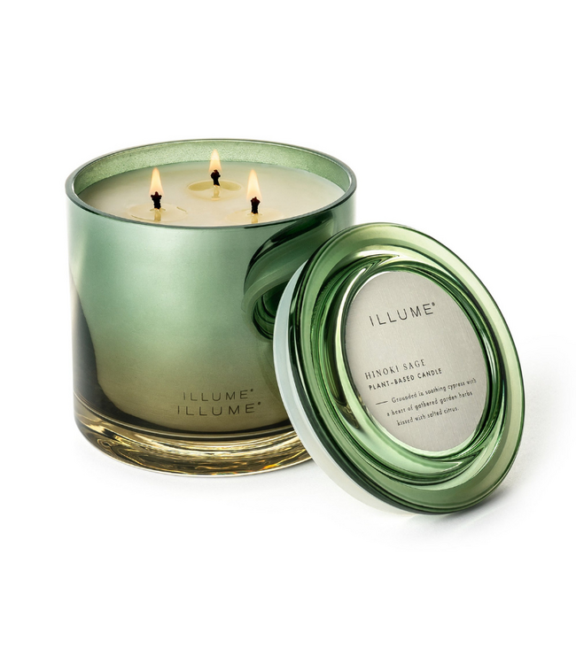 Illume Hinoki Sage Statement Glass Candle