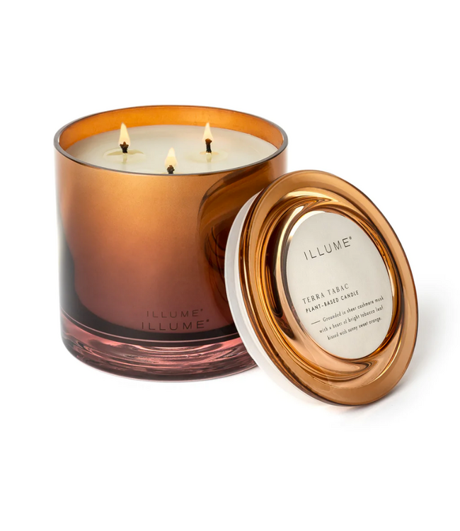 Illume Terra Tabac Statement Glass Candle