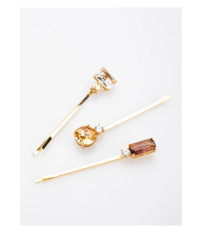 Cleo Crystal Bobby Set