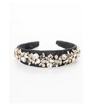 Violet & Brooks Phoebe Crystal Headband - Jet