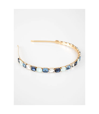 Violet & Brooks Aurora Crystal Headband - Navy