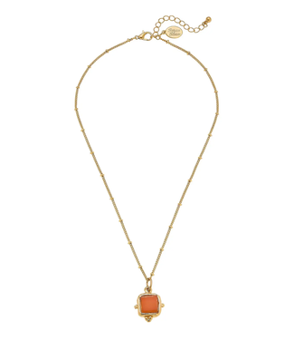 Susan Shaw Charlotte Dainty Necklace - Orange
