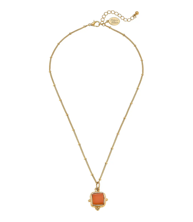 Charlotte Dainty Necklace - Orange