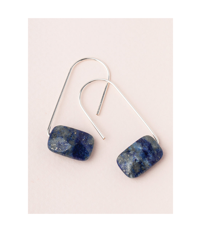 Scout Curated Wears Floating Stone Earring - Lapis/Silver