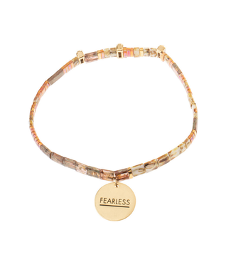 Scout Curated Wears Good Karma Miyuki Bracelet - Fearless Tortoise/Sparkle/Gold
