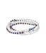 Scout Curated Wears Stone Duo Wrap Bracelet/Necklace - Howlite & Lapis/Gold & Silver
