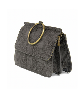 Grey Python Aria Ring Bag