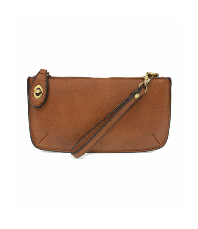 Cedar Brown Mini Crossbody Wristlet Clutch