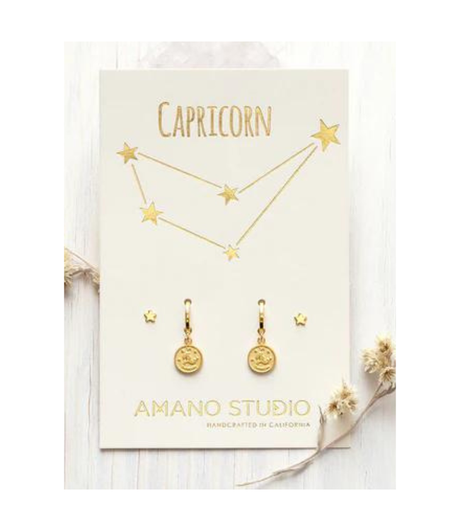 Amano Studio Zodiac Huggie Stack-Capricorn