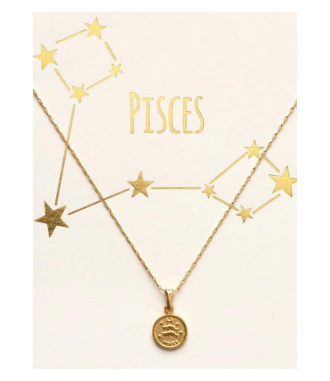 Tiny Zodiac Medallion-Pisces