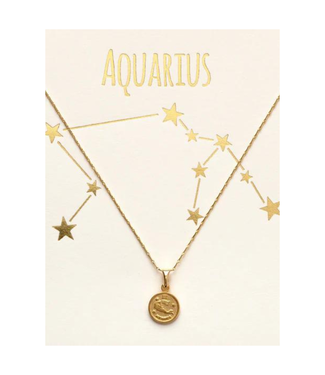 Amano Studio Tiny Zodiac Medallion-Aquarius