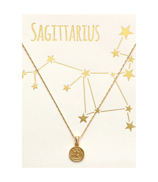 Amano Studio Tiny Zodiac Medallion-Sagittarius