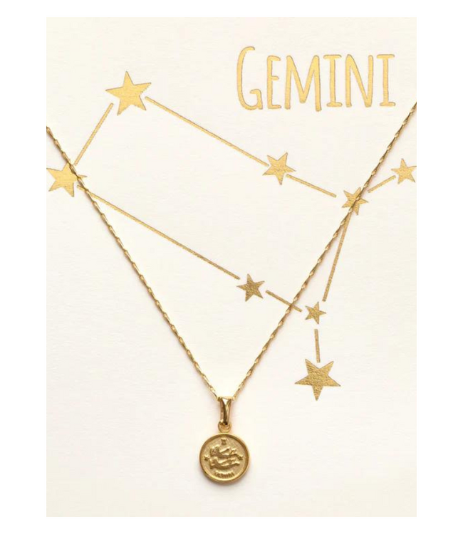 Tiny Zodiac Medallion-Gemini