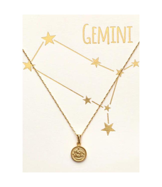 Amano Studio Tiny Zodiac Medallion-Gemini