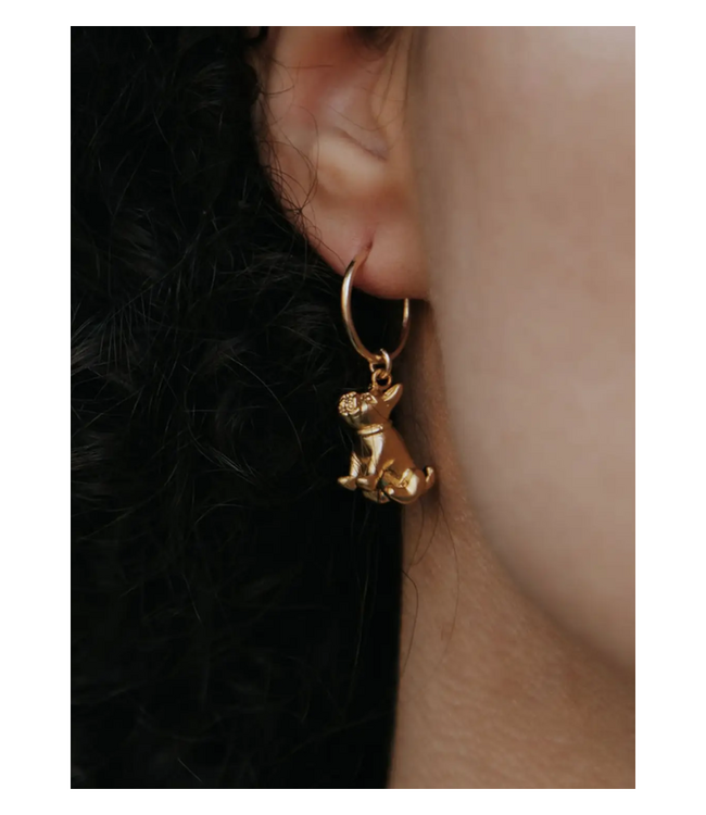 Frenchie Charm Earrings