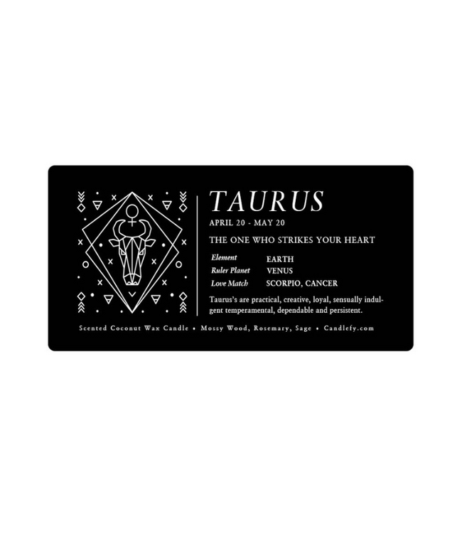 Taurus Zodiac Candle