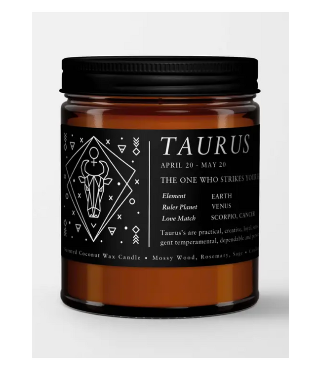 Taurus Zodiac Candle