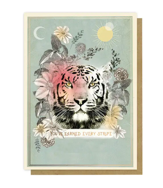 Papaya Inc. Greeting Card Tiger Stripes