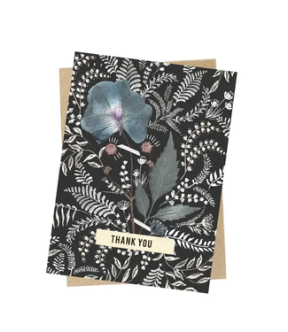 Papaya Inc. Mini Card Onyx Lace Thank You