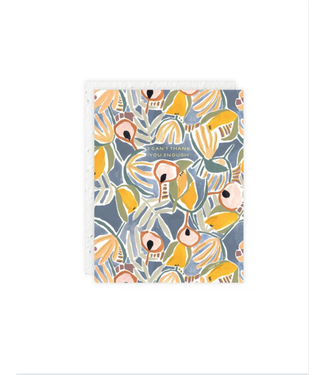 Seedlings Blue Yellow Floral Card