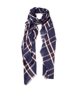 Blue Pacific Scottish Plaid Scarf