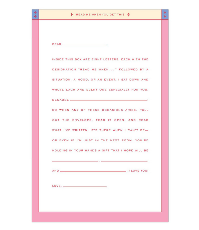 Letters To The Love Of My Life: Read Me When Box